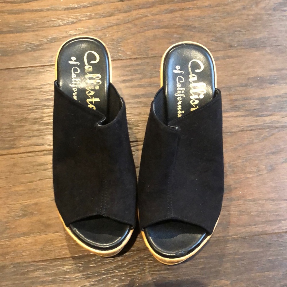 Black and cork wedges